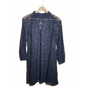 Dance Costume Black Sheer Lace High Neck Lyrical AS